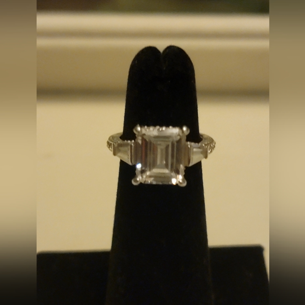 Sterling silver with CZ size 5